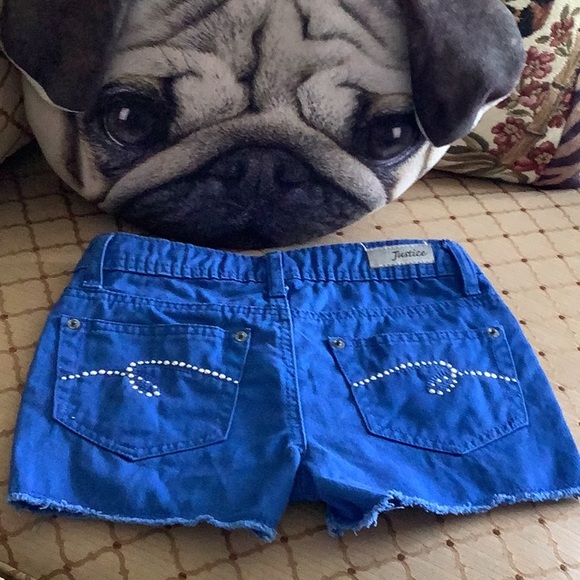 Justice premium shorts with rhinestones. Size 8R. Even has decorative bu… - Picture 4 of 11